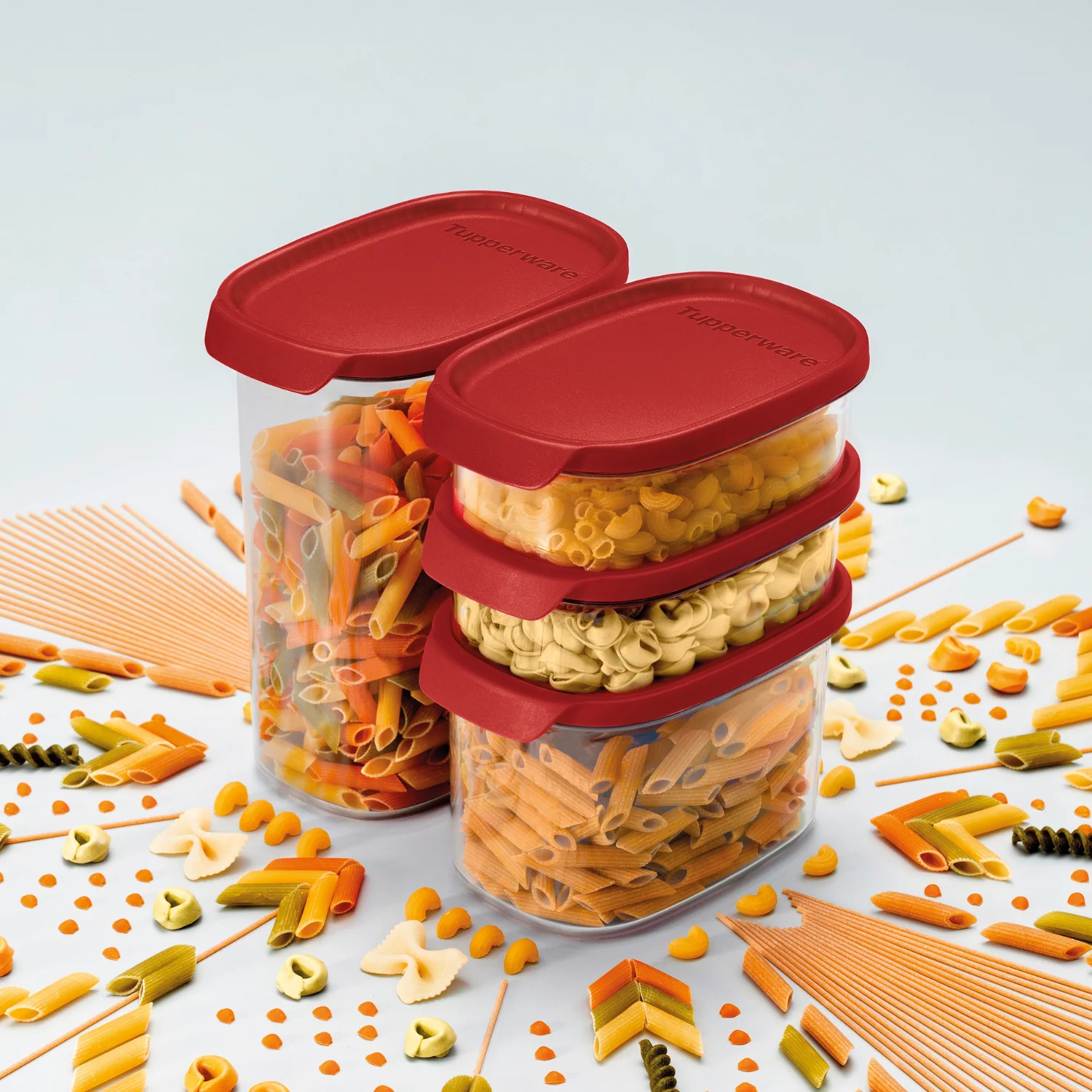 Pote Hermético Ultra Clear Tupperware 1L Vermelho - Image 2